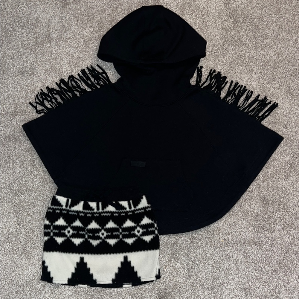 Girls Polo by Ralph Lauren poncho and skirt set
